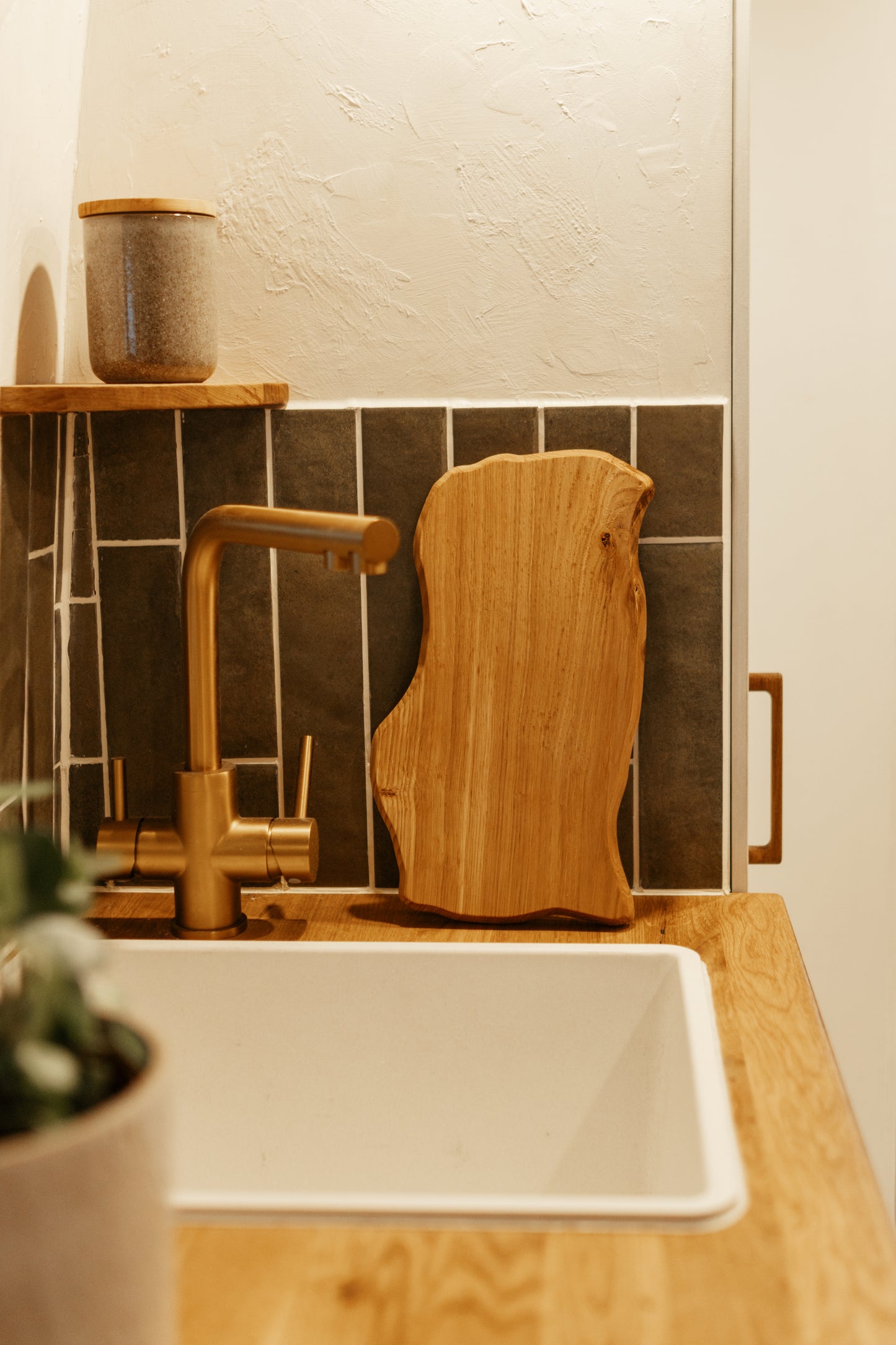 Frühstücksbrett aus Eichenholz