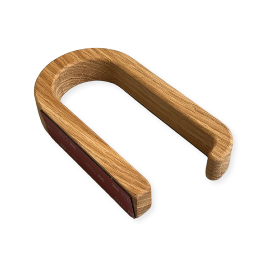 Eiche Holz Toilettenpapierhalter Rundes Design.