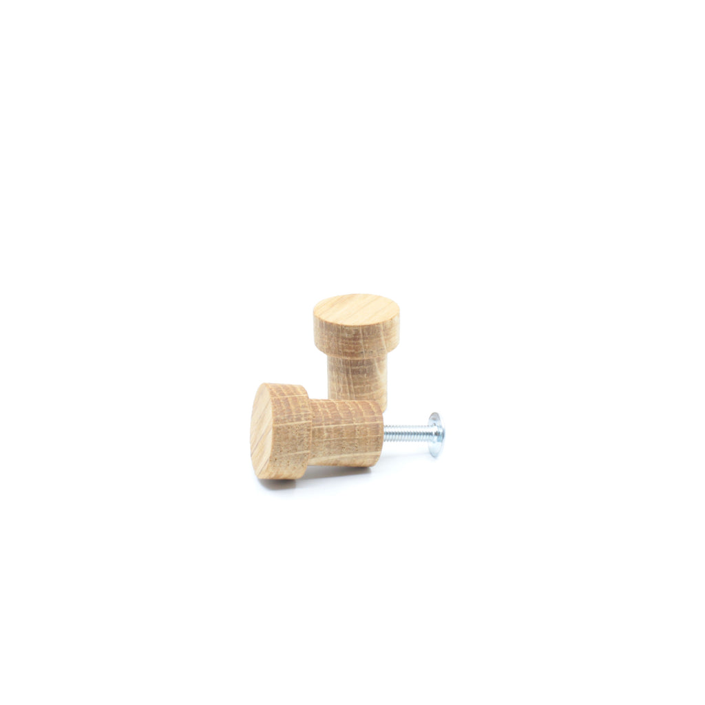 Poignée bouton en bois de chêne 101